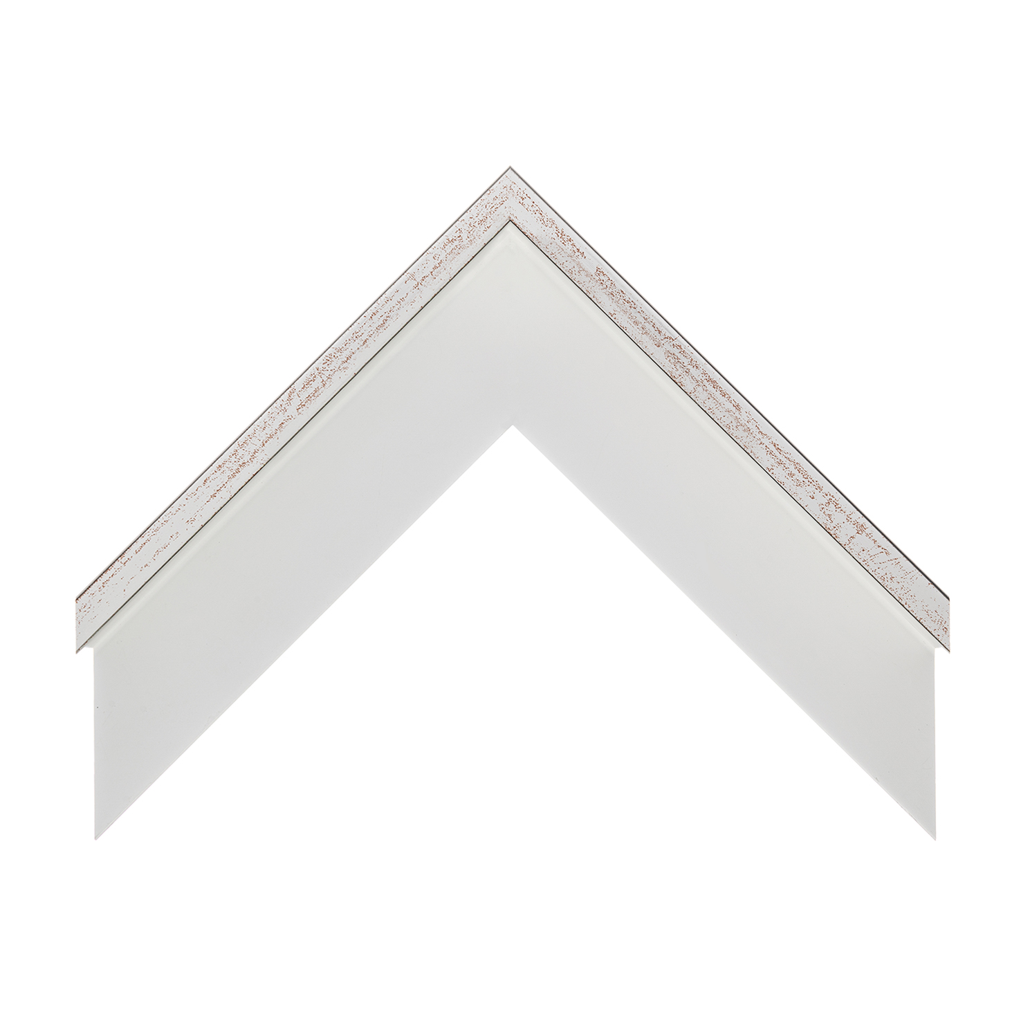 cornice legno ramin cassetta americana bianco opaco filo argento | Albor