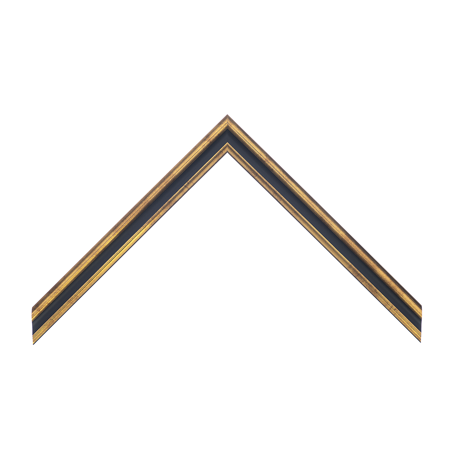 cornice legno ramin sagomata film oro gola nero opaco | Albor