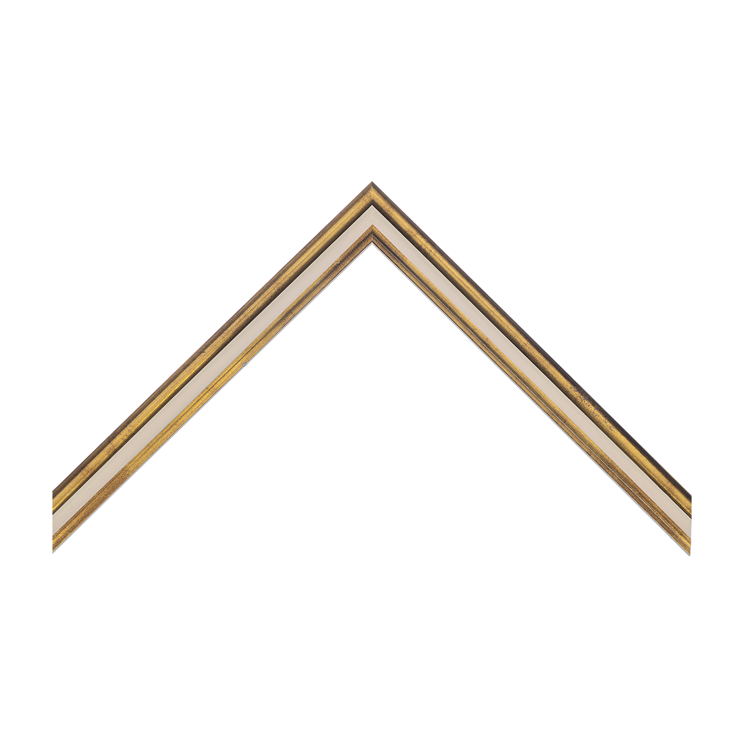 cornice legno ramin sagomata film oro gola avorio opaco | Albor