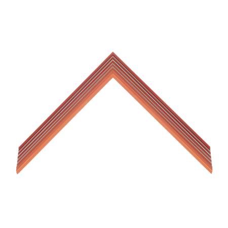 cornice legno ayous sagomata arancio sfumato lucido filo argento | Albor