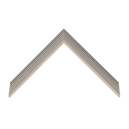 cornice legno ayous sagomata tortora sfumato lucido filo argento | Albor