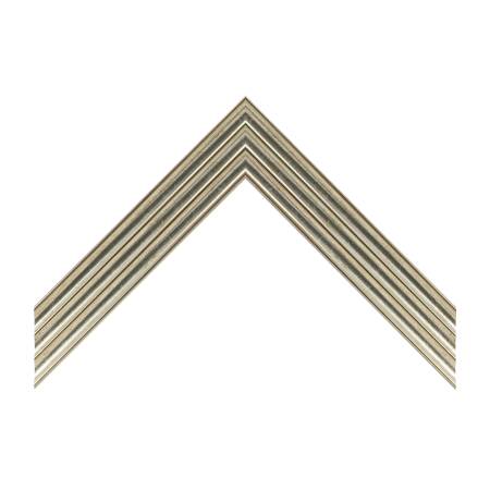 cornice legno ayous sagomata argento foglia | Albor