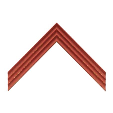 cornice legno ayous sagomata rosso pastello manuale | Albor