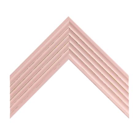cornice legno ayous sagomata rosa pastello manuale | Albor