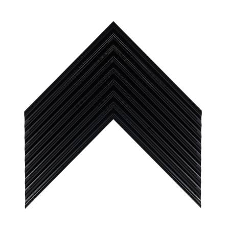 cornice legno ayous sagomata nero lucido | Albor
